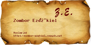 Zombor Ezékiel névjegykártya